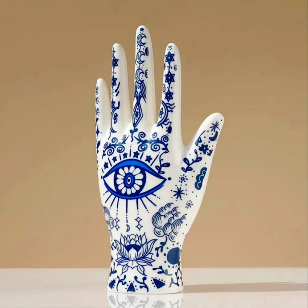 Beautiful Ceramic Evil Eye Hand Decor NWT - Picture 1 of 2